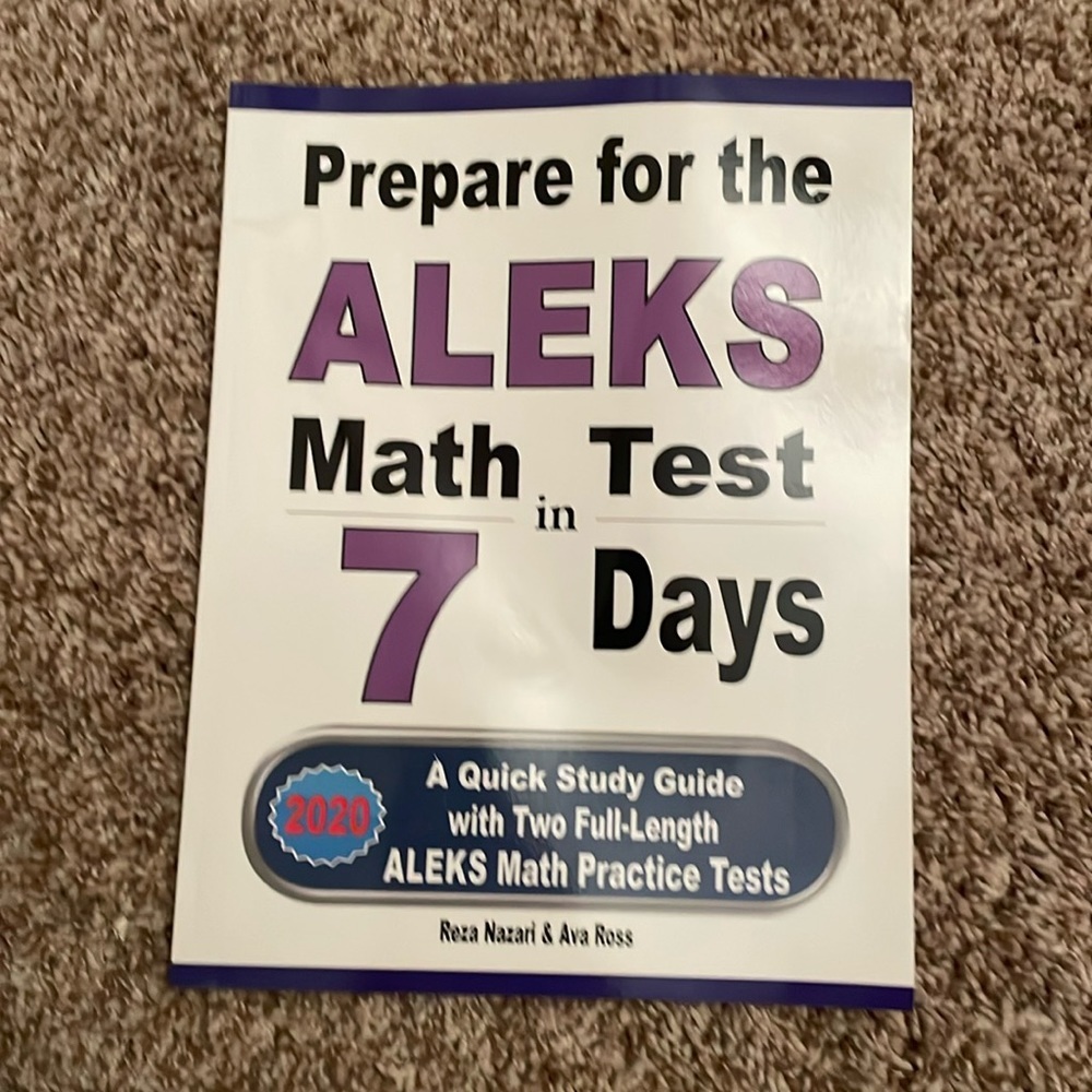 NEW - UNUSED Prepare for the ALEKS Math Test - exam prep book​